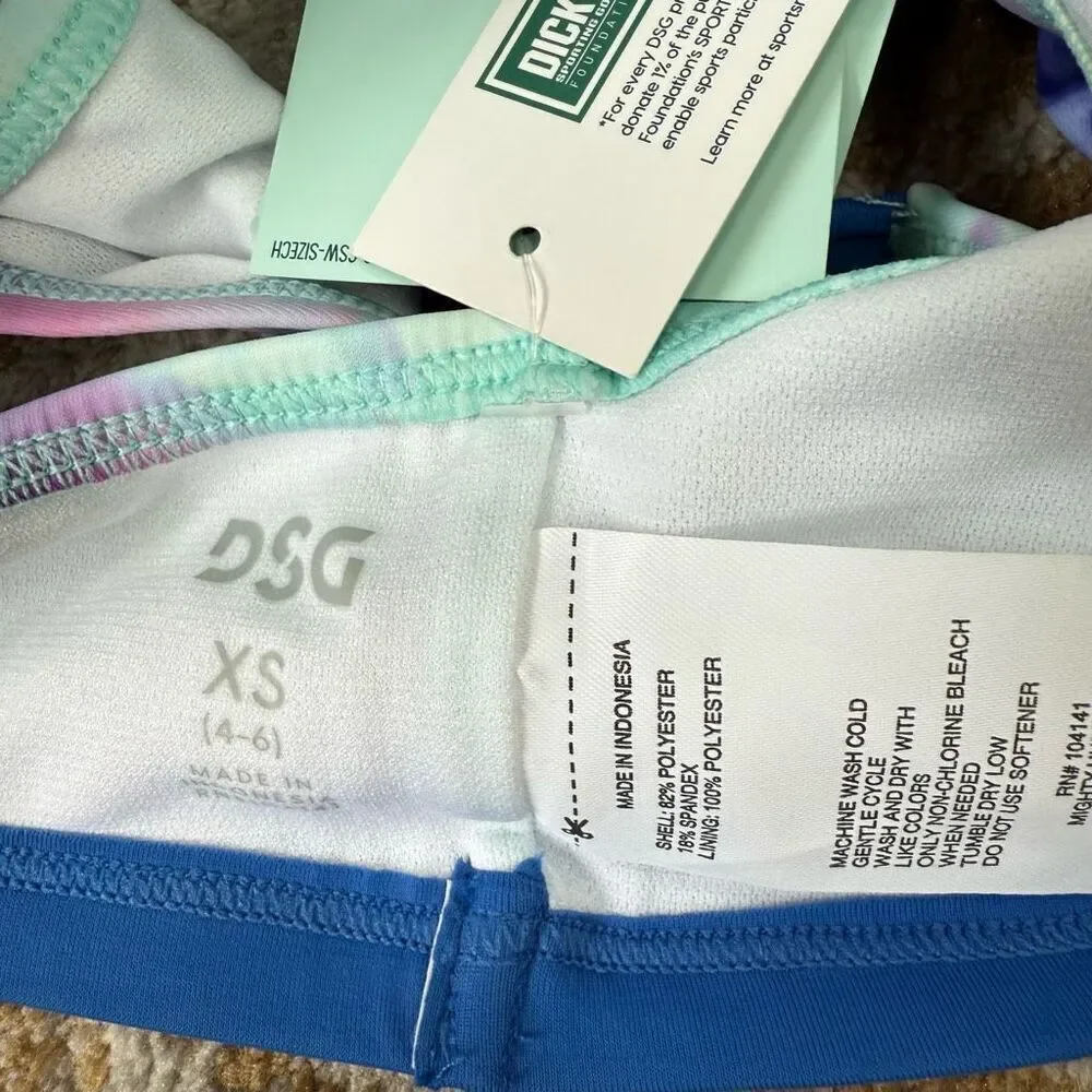 DSG Girls' Core Swimsuit Top size XS 4-6 NWT